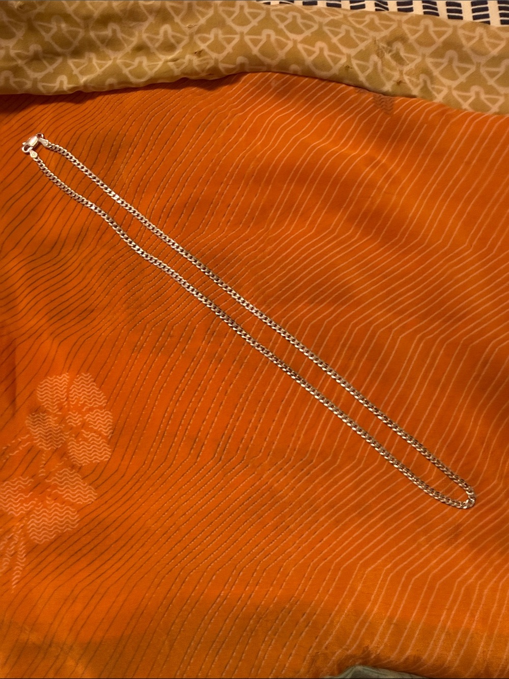 Sterling Silver Curb Chain Necklace - nice 19” length